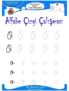 Çocuklar İçin Sesler Çizgi Çalışmaları Çalışma Sayfaları 